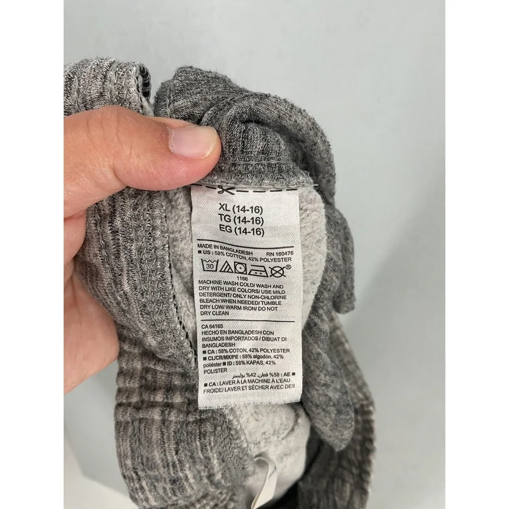 Old Navy Girls Jogger Pants Gray Space Dye Stretch XL 14-16